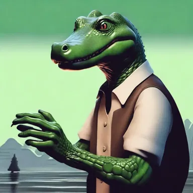 The protagonist's hands began to alligator due to his hard work and exposure to harsh conditions.