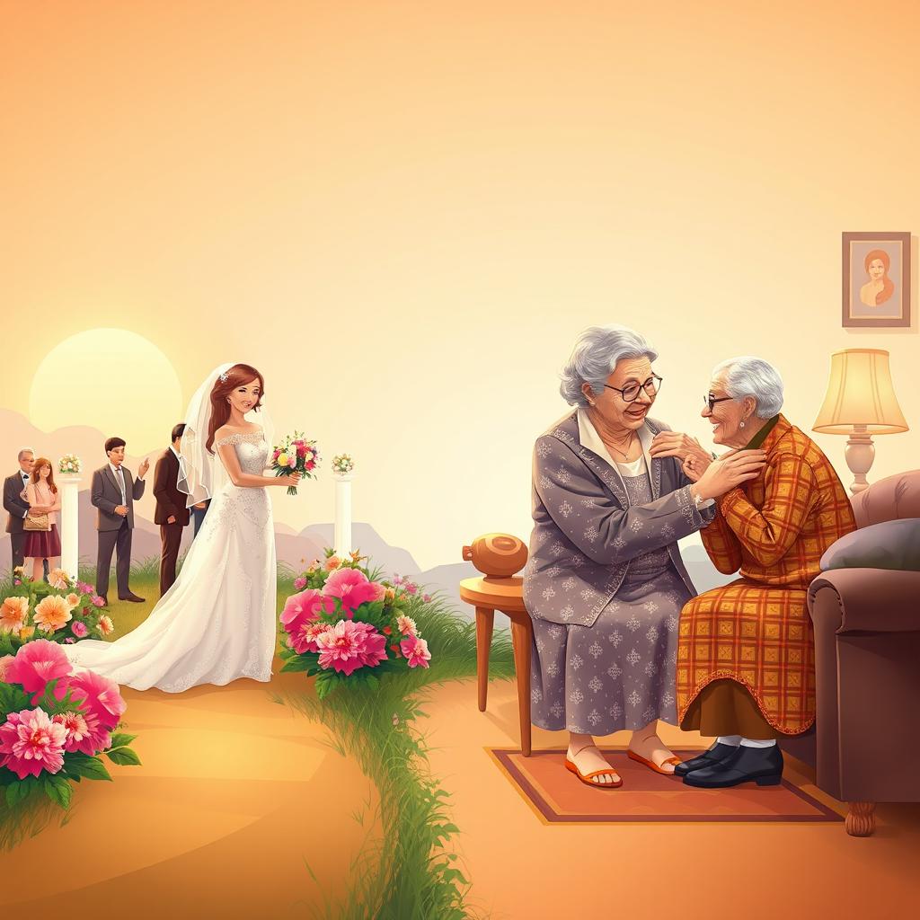 A visually striking illustration depicting a decision-making scene with two paths