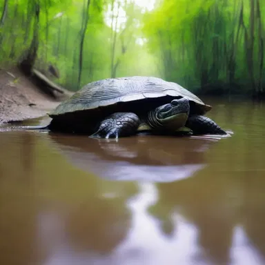 The nature documentary 'Turtle: The Incredible Journey' features a captivating scene showcasing the beauty and power of an alligator snapping turtle.