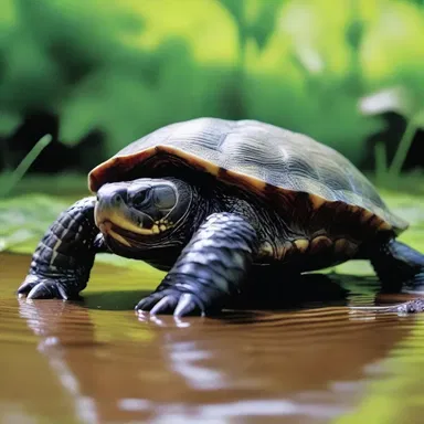 The nature documentary 'Turtle: The Incredible Journey' features a captivating scene showcasing the beauty and power of an alligator snapping turtle.
