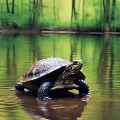The nature documentary 'Turtle: The Incredible Journey' features a captivating scene showcasing the beauty and power of an alligator snapping turtle.
