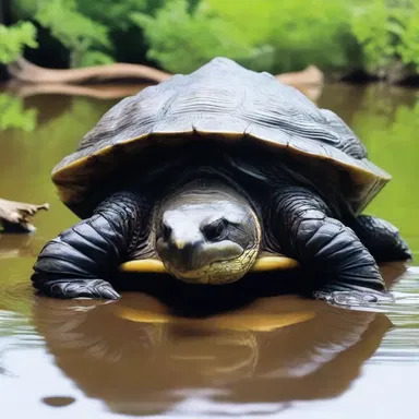 The nature documentary 'Turtle: The Incredible Journey' features a captivating scene showcasing the beauty and power of an alligator snapping turtle.