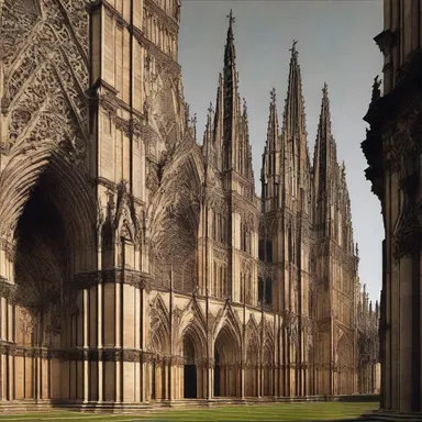 The impressive Gothic cathedral showcased intricate stone carvings and tall towering spires. The repeated 't' sound in 'tall towering' exemplifies alliteration.