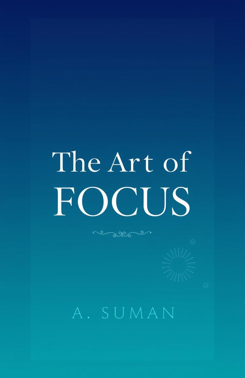 An elegant and captivating book cover design for the title 'The Art of Focus' by A