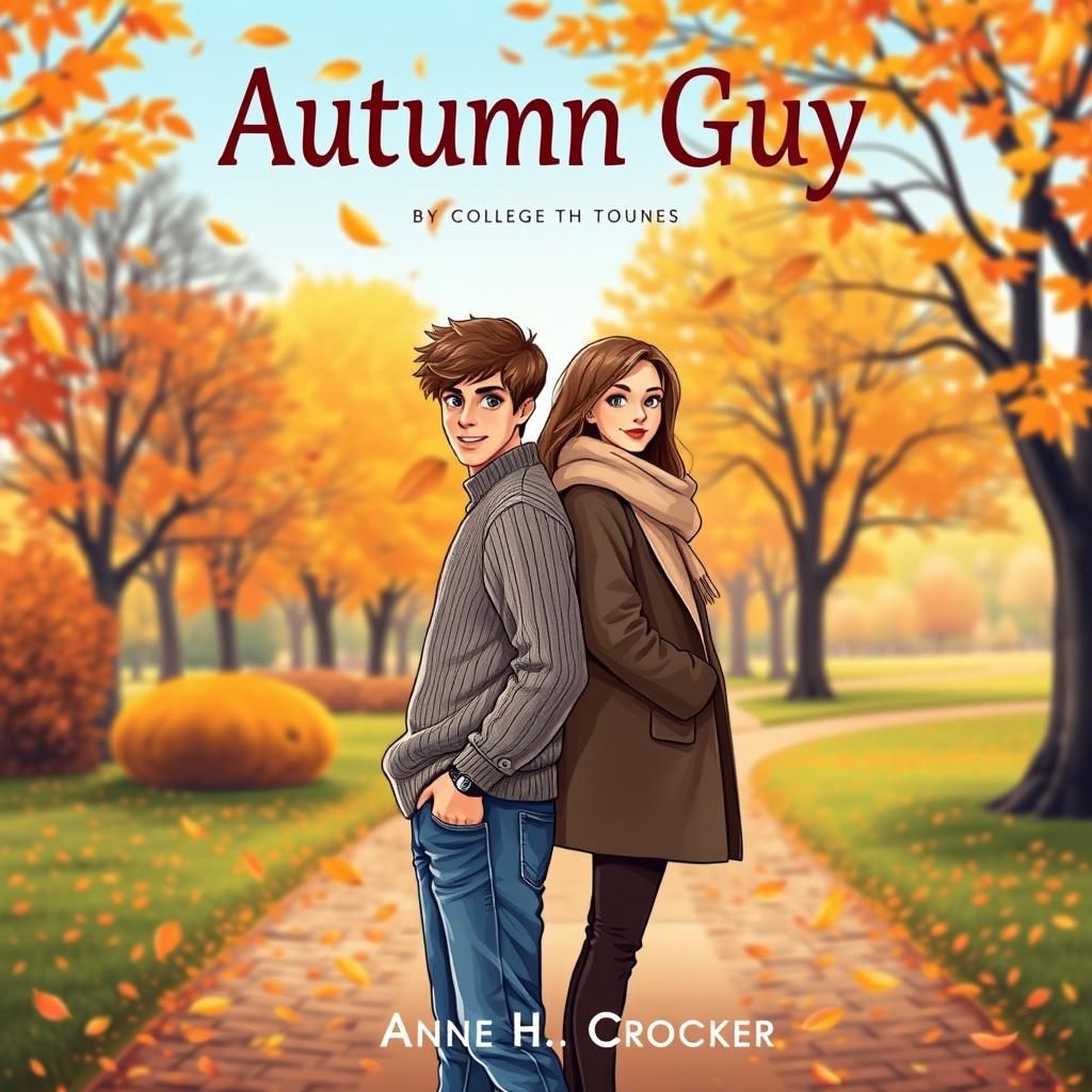 A vibrant book cover design for 'Autumn Guy' by Anne H