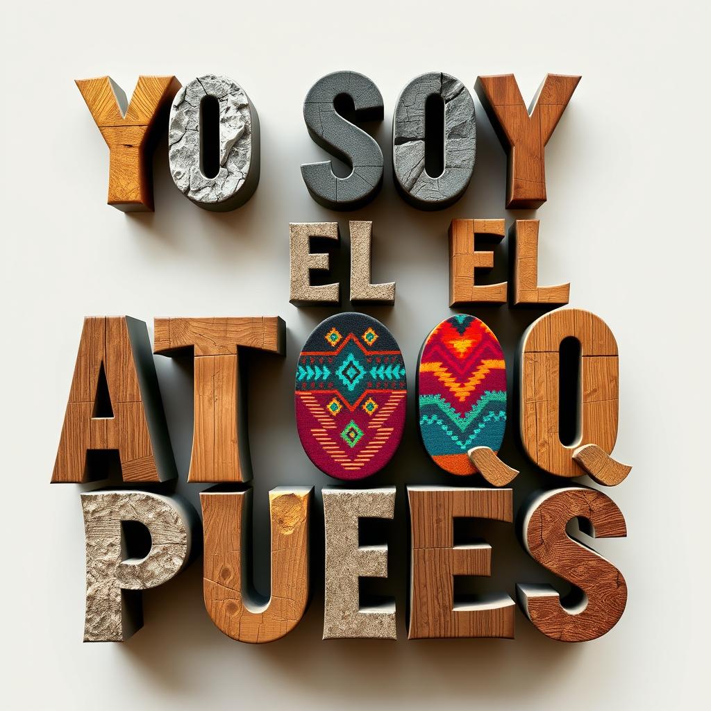 A visually captivating design featuring the text 'YO SOY EL ATOQ PUES' in bold and charismatic typography