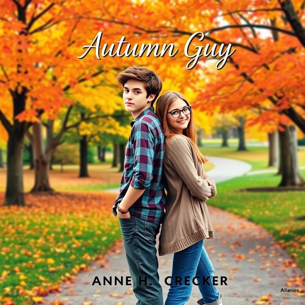 A vibrant book cover for "Autumn Guy" by Anne H