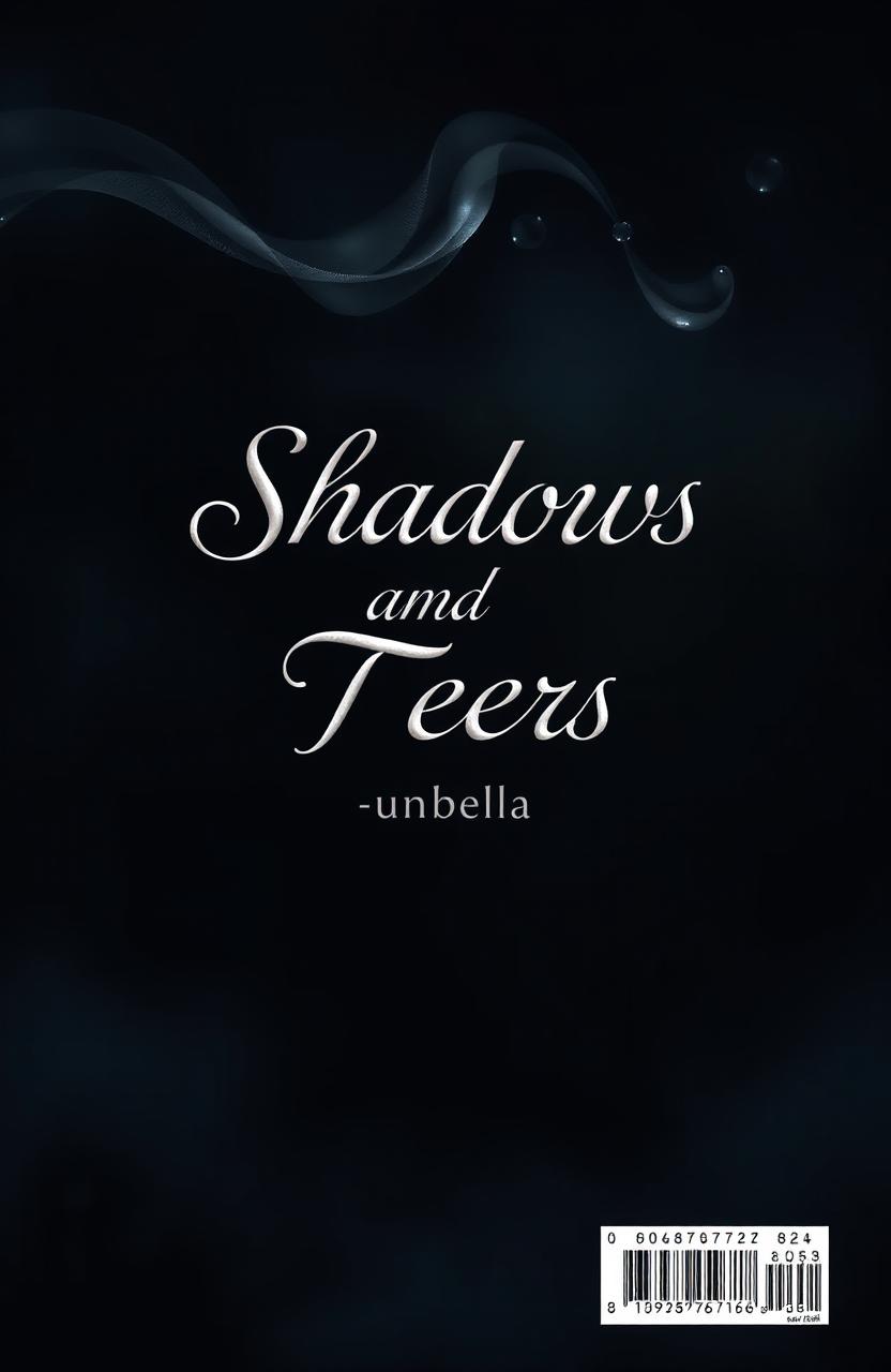 A visually haunting and emotive book cover for a poetry collection titled 'Shadows and Tears'