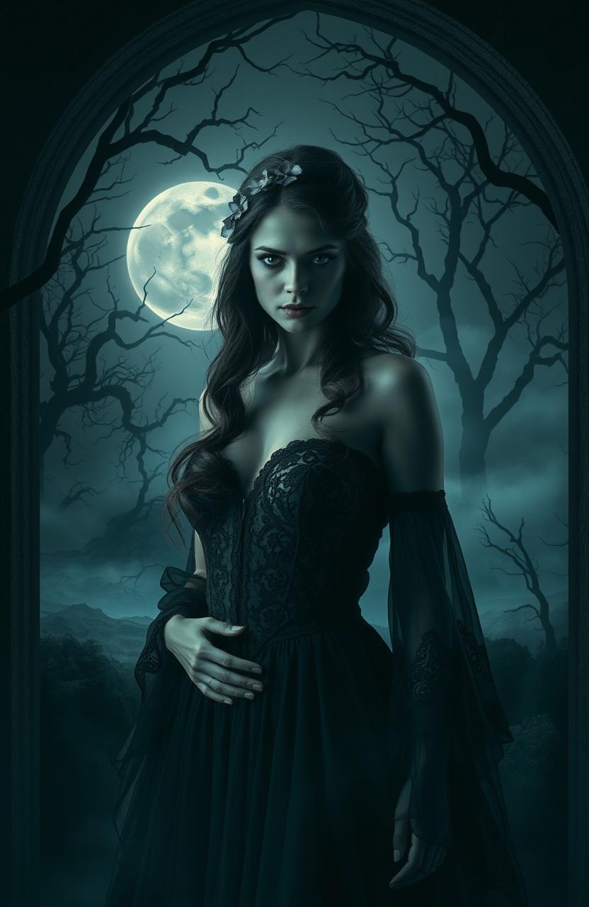 A captivating dark romance scene that explores the theme of temptation through shadows