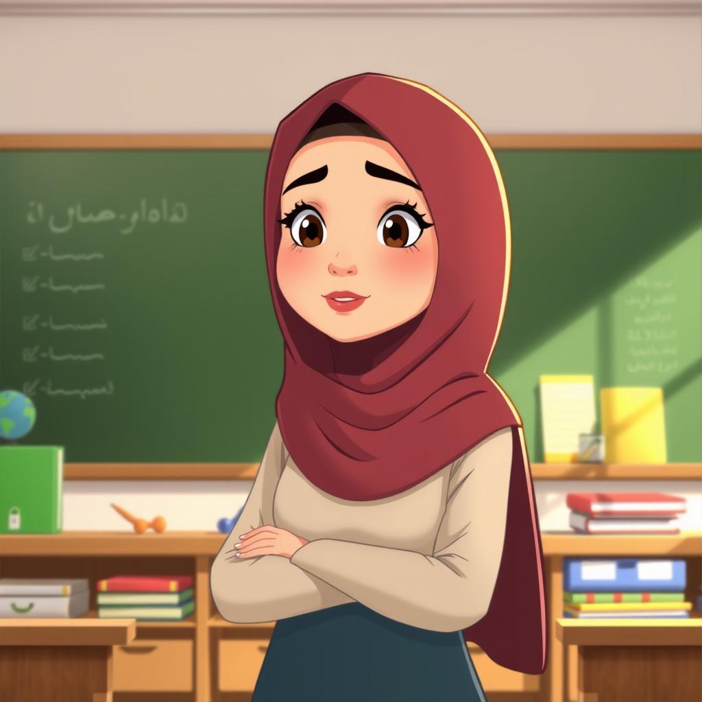Empowering Education: Animated Iranian Female Teacher