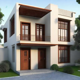 A 600 sq ft house integrating traditional Pakistani architectural features with advanced technologies, creating a harmonious blend of old-world charm and modern convenience.