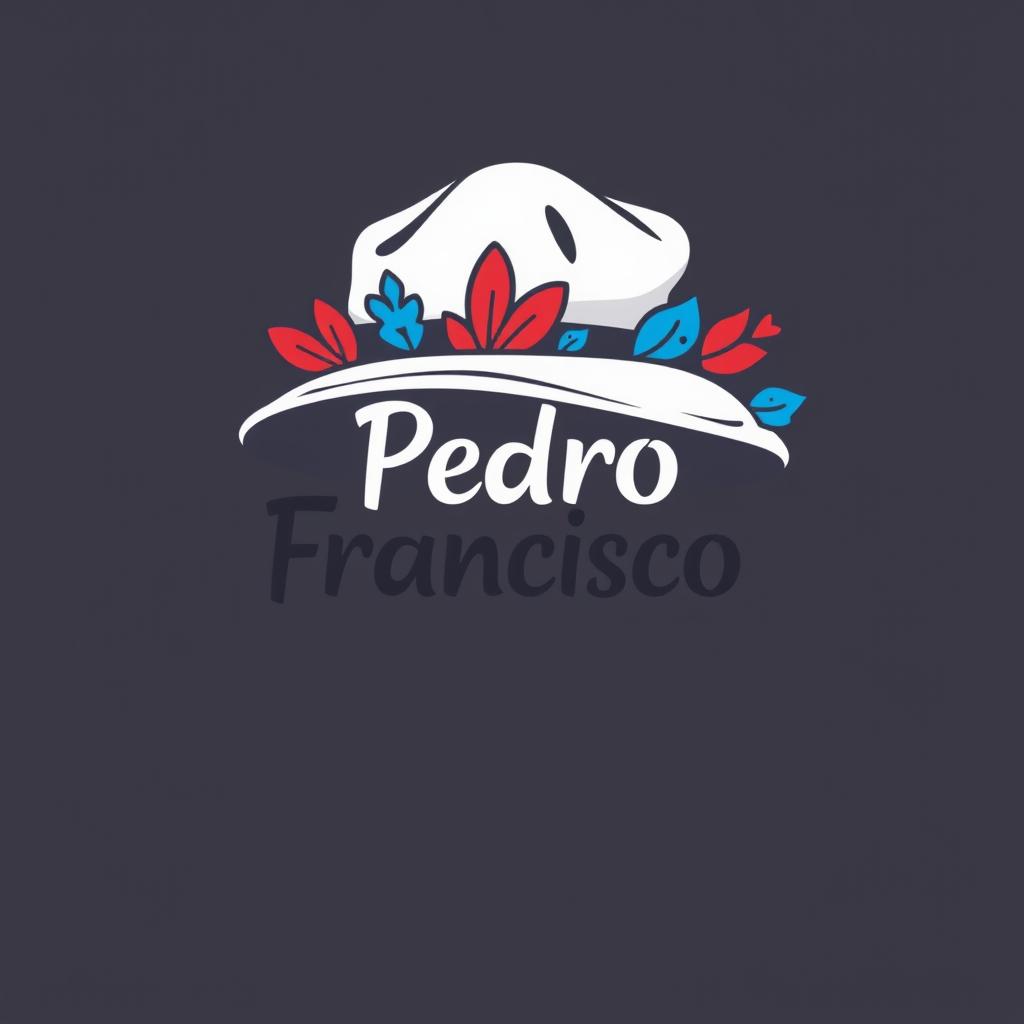 A logo design for singer Pedro Francisco featuring a stylish and artistic bucket hat