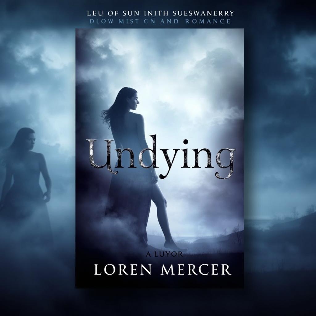 A stunning book cover for a supernatural romance that captures dark mystery and slow-burn tension