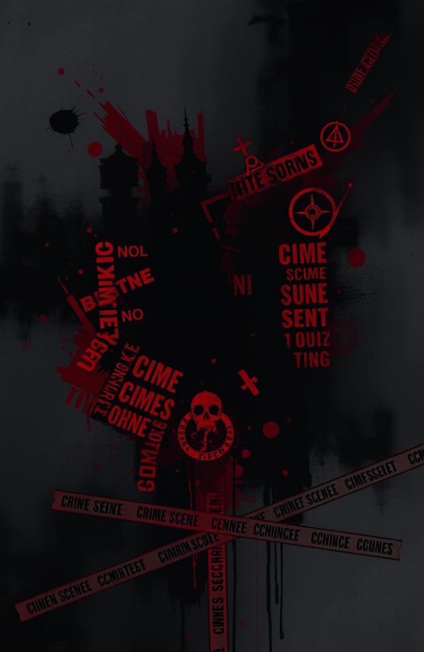 Enigmatic Abstract Design with Dark Hues and Cryptic Symbols