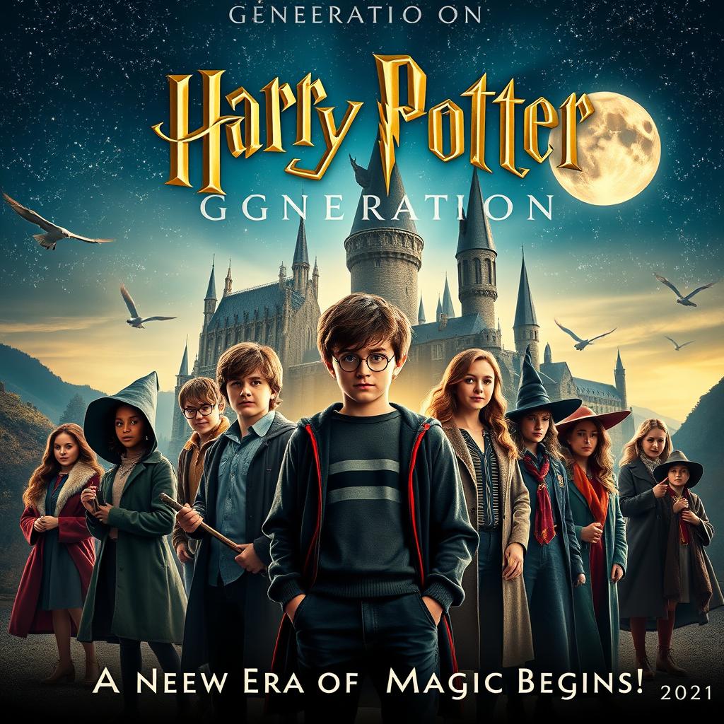 An enchanting movie poster for 'Harry Potter Generation', released in 2021