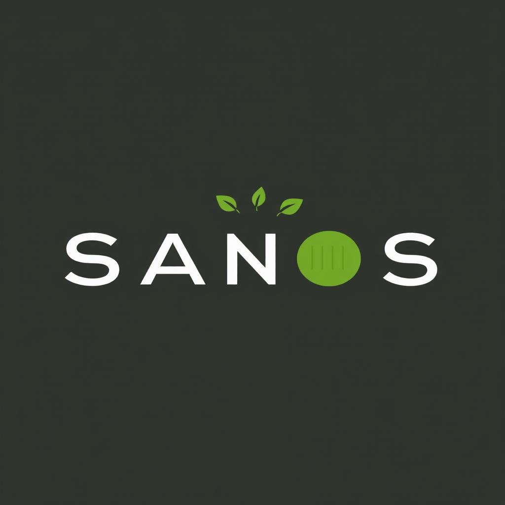 A modern logo design featuring the word 'SANOS' prominently displayed