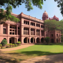 Indian Institute of Technology Madras campus showcasing its prominent buildings, abundant greenery, and bustling student life.