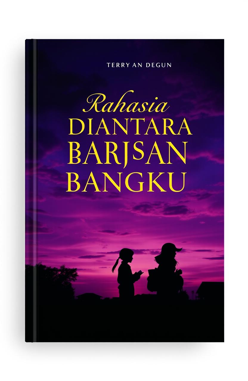 A book cover design featuring the title 'Rahasia Diantara Barisan Bangku' in an elegant font