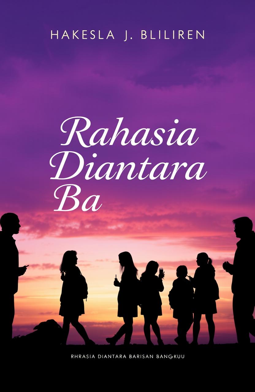 A book cover design for the title 'Rahasia Diantara Barisan Bangku'