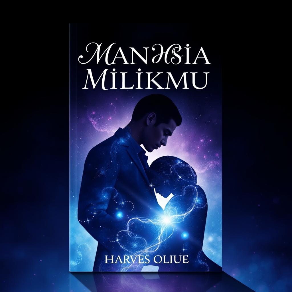 A captivating novel cover for a book titled 'Manusia Milikmu'