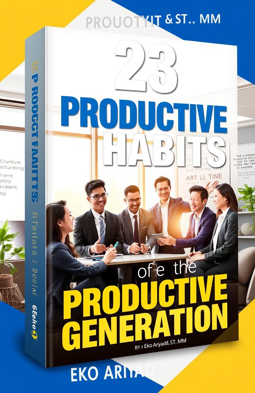 The cover design for the book titled '23 Productive Habits of the Golden Generation' by Eko Ariyadi, ST