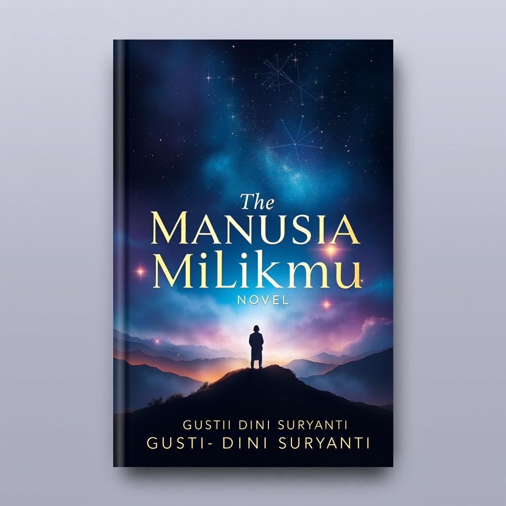 A captivating novel cover for "Manusia Milikmu" by Gusti Dini Suryanti