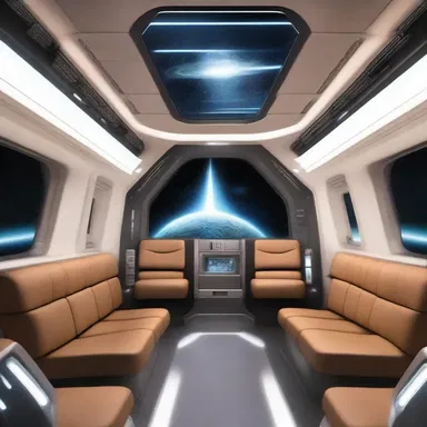 The advanced technology in the spaceship allows for easy interstellar travel.