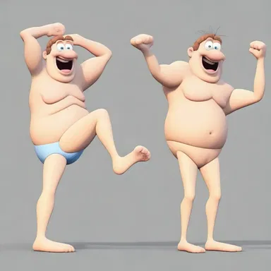 The elastic physics in cartoons allows for characters to stretch their bodies in unrealistic ways.