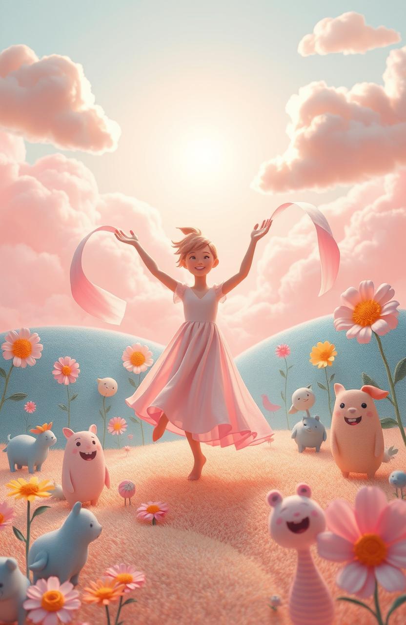 A whimsical scene that captures the essence of expression, imagination, and optimism