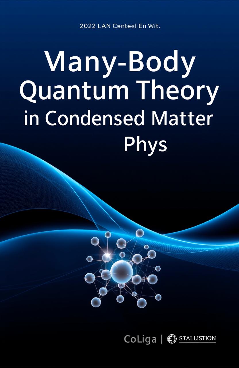 A textbook cover design for 'Many Body Quantum Theory in Condensed Matter Physics'