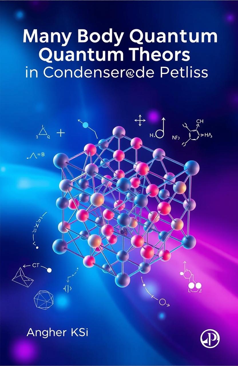A visually striking textbook cover for 'Many Body Quantum Theory in Condensed Matter Physics