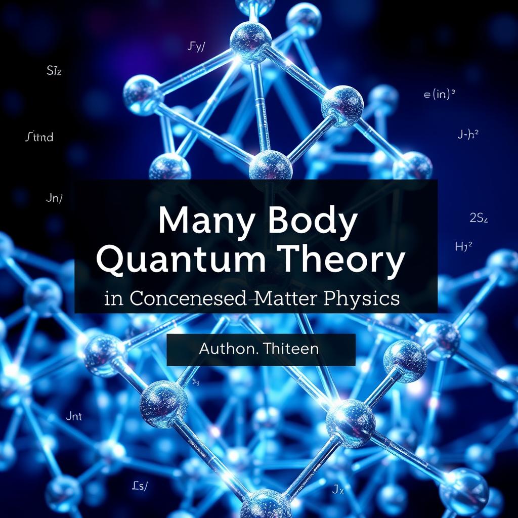 A captivating textbook cover for 'Many Body Quantum Theory in Condensed Matter Physics