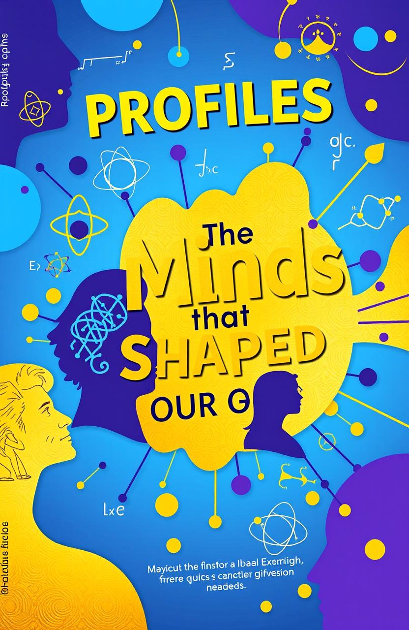 A book cover design for 'Profiles of The Minds that Shaped Our World', sized 6x9 inches