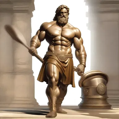 In Greek mythology, Hephaestus used an alloy of bronze to forge the weapons of the gods.