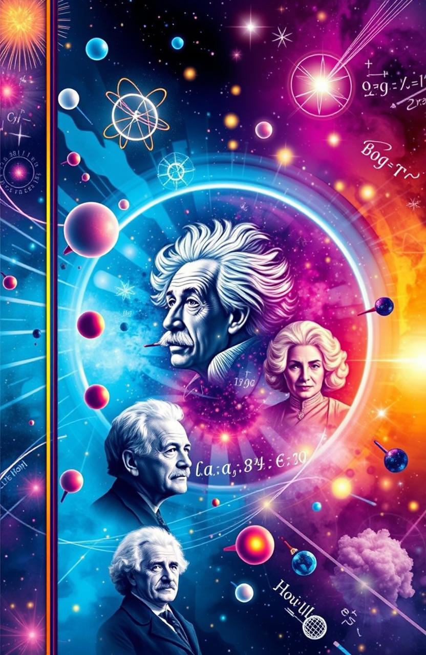 A visually captivating and modern 6X9 book cover featuring abstract, cosmic imagery