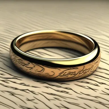 In J.R.R. Tolkien's 'The Lord of the Rings', the One Ring is described as being made of an alloy of gold and a mysterious element called mithril.