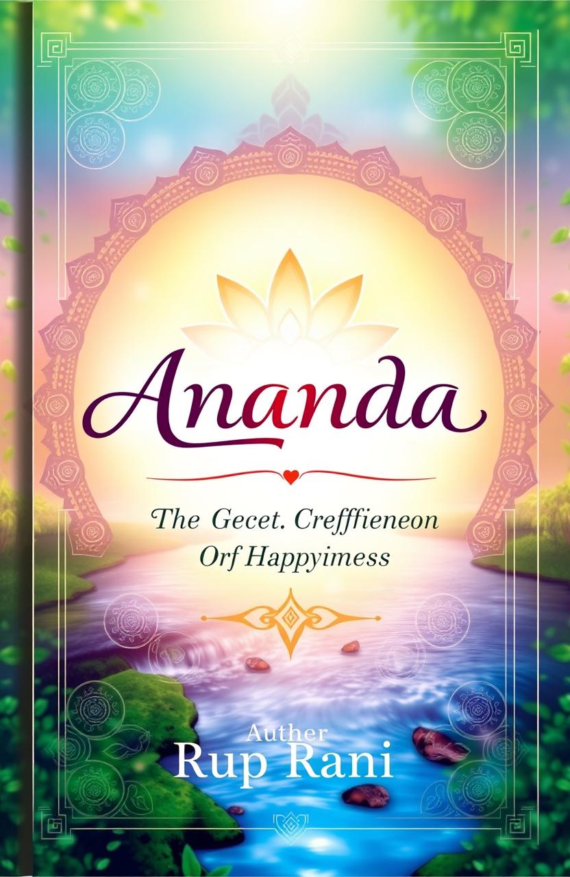 An enchanting book cover design for *Ananda: The Indian Philosophy of the Art of Fulfillment* with the subtitle *The Lost Secret of Happiness*