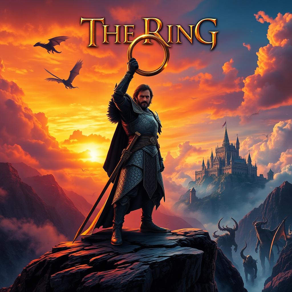 A breathtaking heroic fantasy movie poster titled 'The Ring'