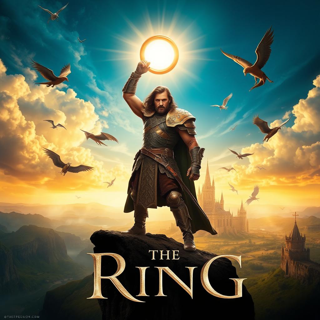 A stunning heroic fantasy movie poster titled 'The Ring'