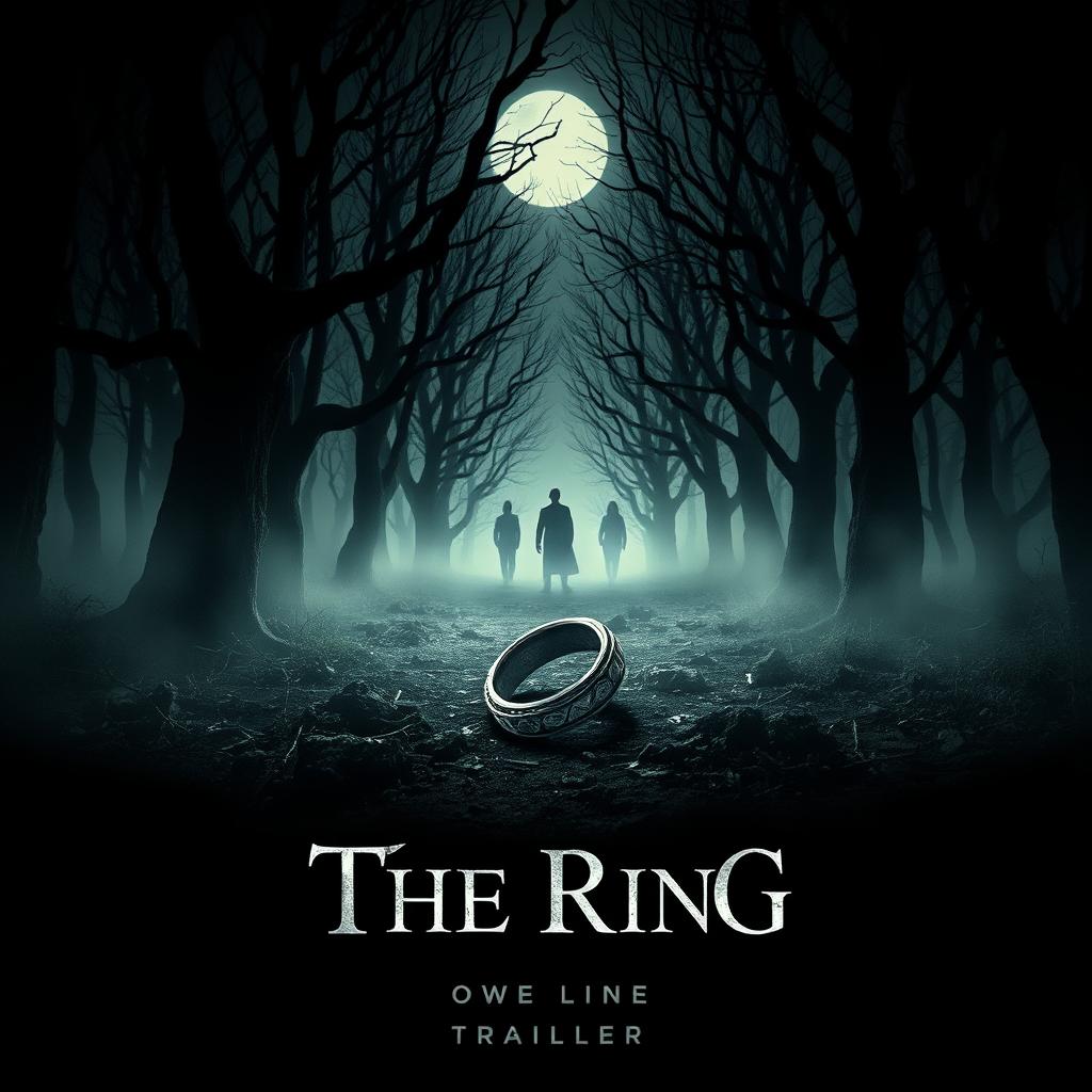 An atmospheric thriller movie poster titled 'The Ring'