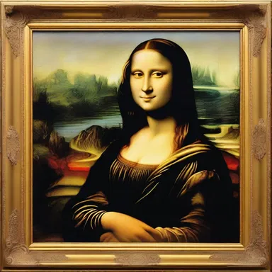 The painting contains various allusions to famous works, such as a hidden Mona Lisa smile, showcasing the artist's love for art.