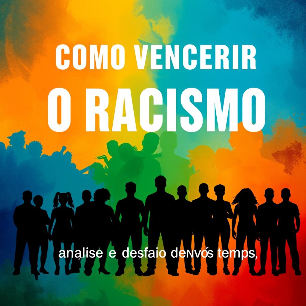 A book cover design featuring the title 'COMO VENCER O RACISMO' prominently displayed at the top in bold, modern typography