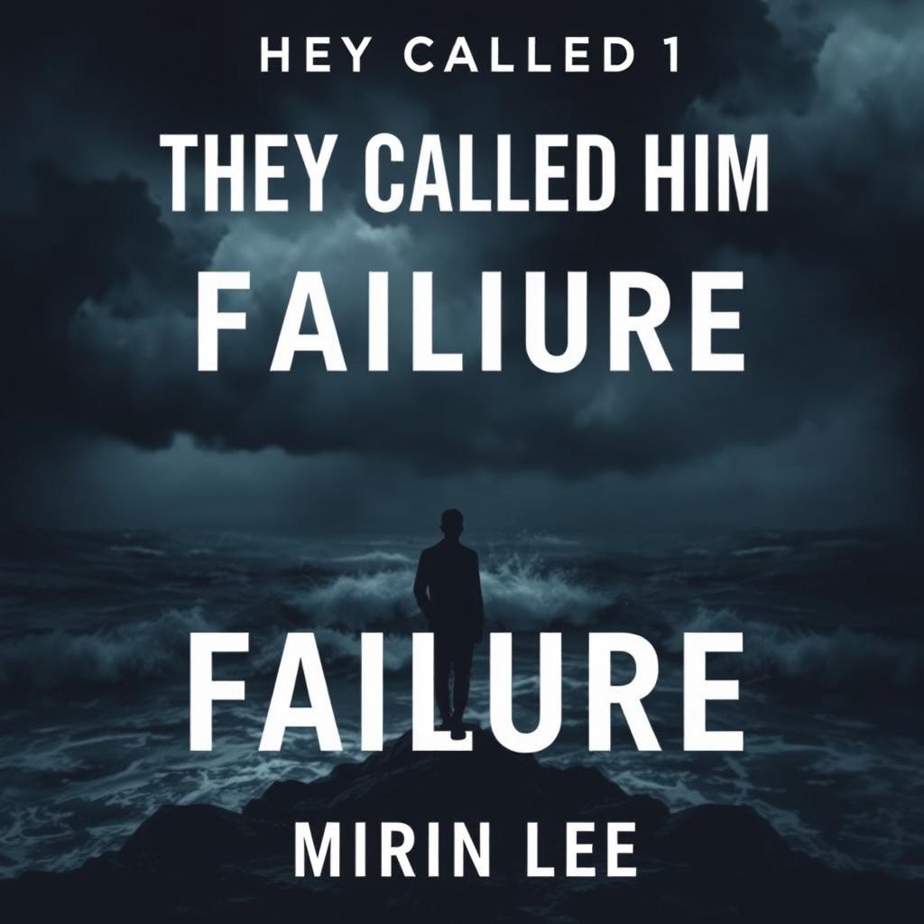 A dark and gloomy book cover for 'They Called Him Failure' by Mirin Lee