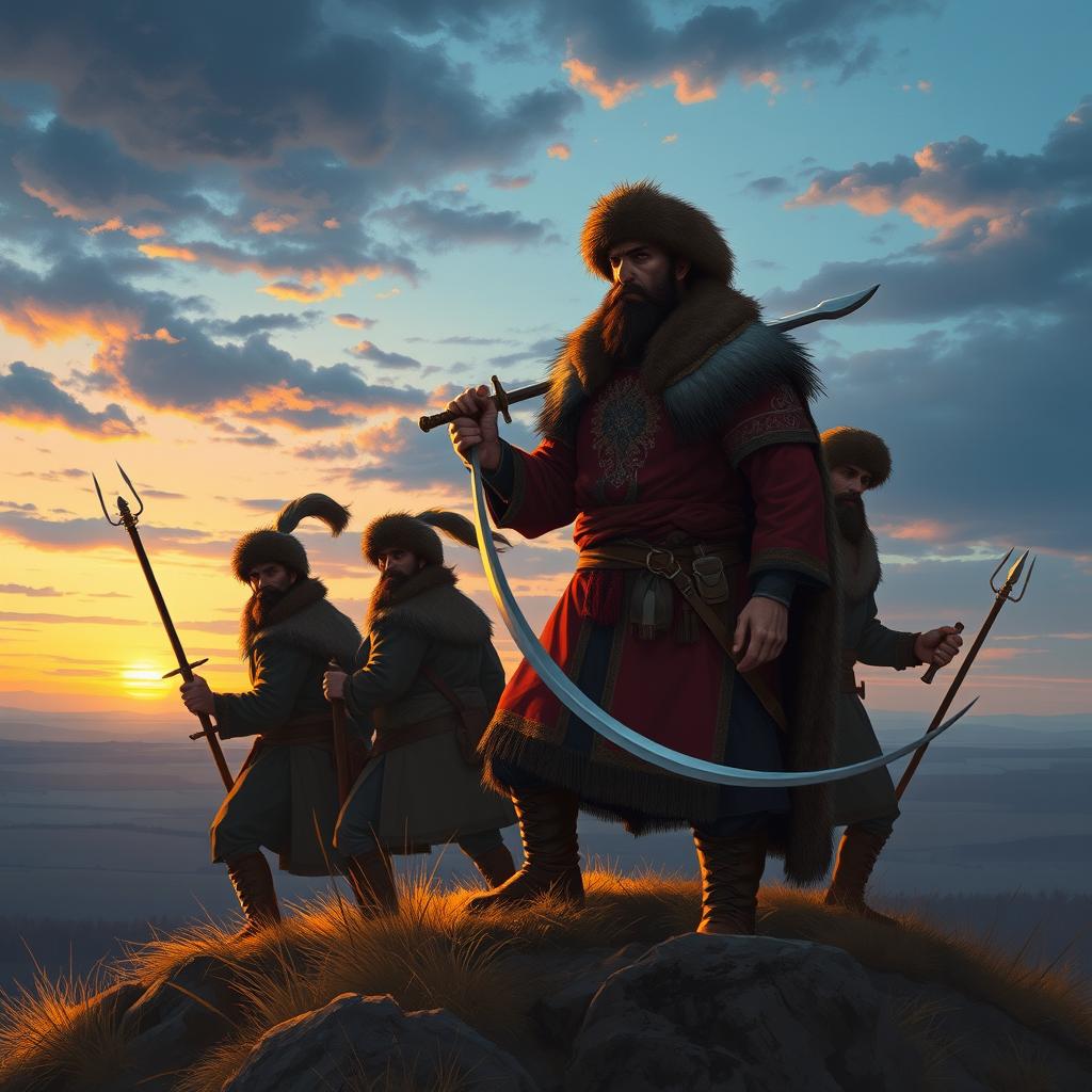 An evocative illustration inspired by "Taras Bulba" by Nikolai Gogol