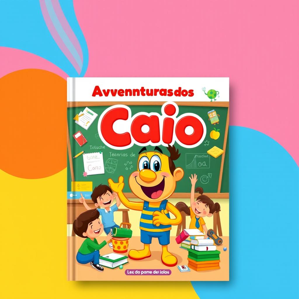 Book cover design for 'Aventuras do Caio'