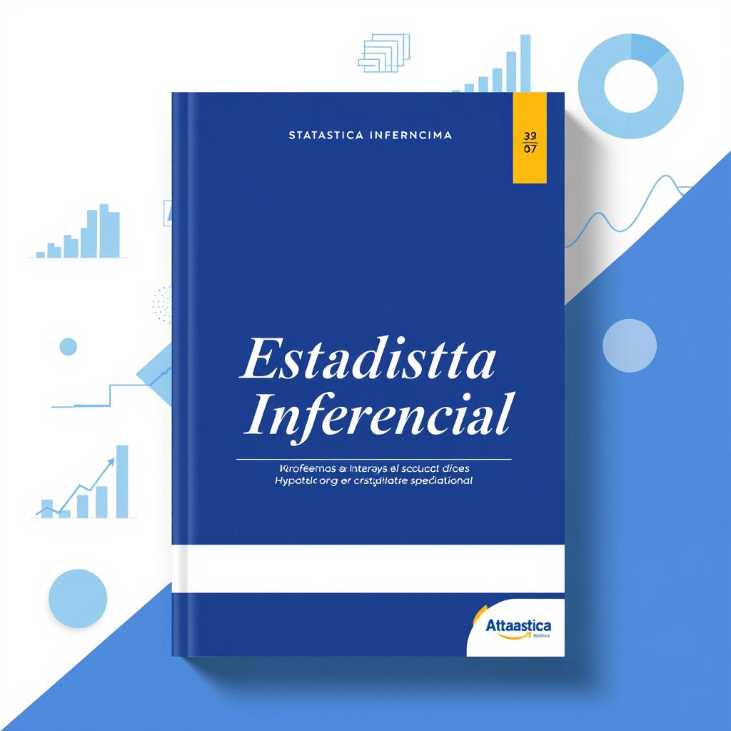 Book cover design for a statistics textbook titled 'Estadística Inferencial'