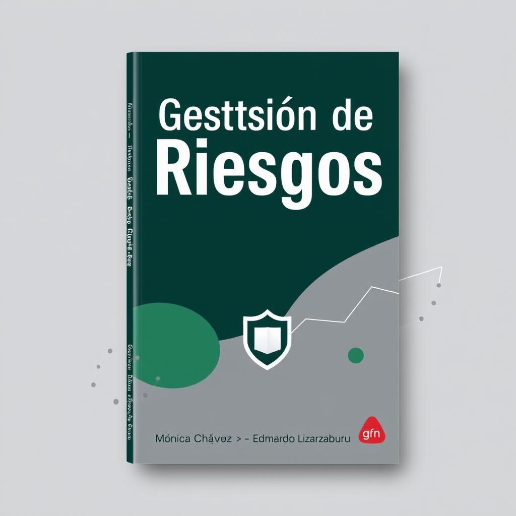 Create a sophisticated book cover for the textbook titled 'Gestión de Riesgos' authored by Mónica Chávez and Edmundo Lizarzaburu