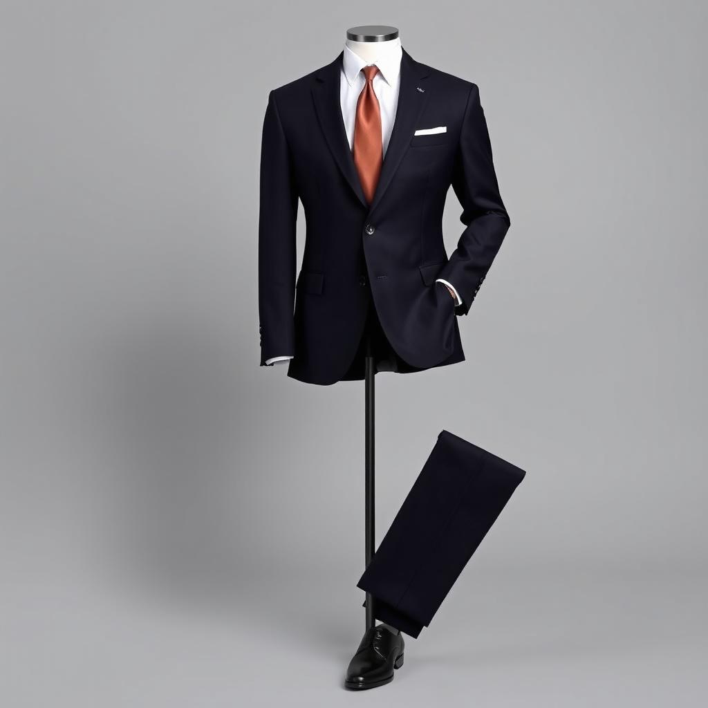 A stylish formal suit displayed in a sleek 1x1 format