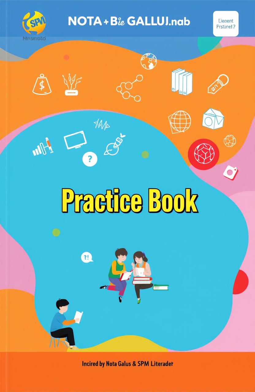 A cover design for a practice book inspired by the Nota Galus SPM series by Sasbadi