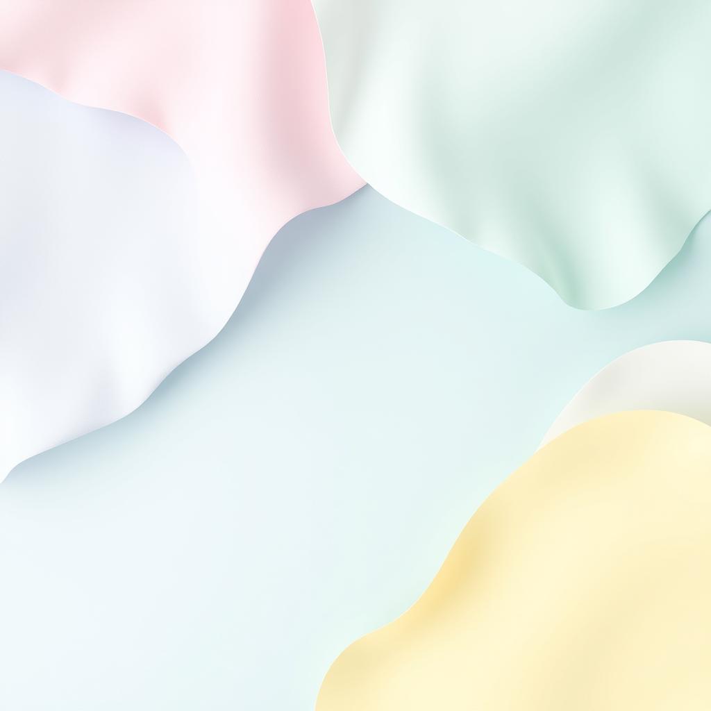 A vibrant and visually appealing composition featuring a variety of pastel colors, including soft shades of pink, blue, lavender, mint green, and pale yellow